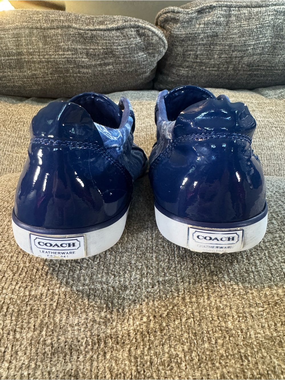 Coach Barrett Poppy Women’s Sneakers Blue/White Size 7.5B - Picture 9 of 12